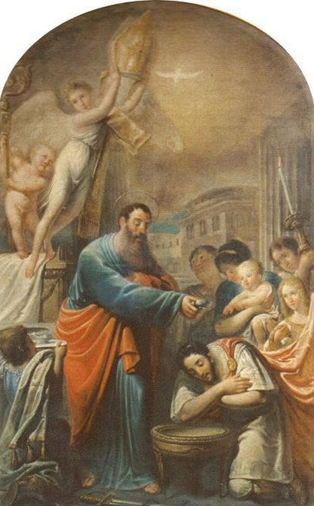 Il battesimo di Publio - Chiesa di Santa Caterina - Zejtun